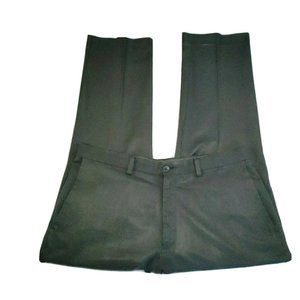 Men's Haggar Magic Stretch 36x29 Gray Dress Casual Pants tapered legs